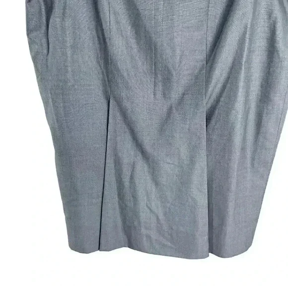 SOLD Vintage Escada Grey Wool and Silk Pencil Skirt Women's Size 16 US Office - Picture 6 of 10